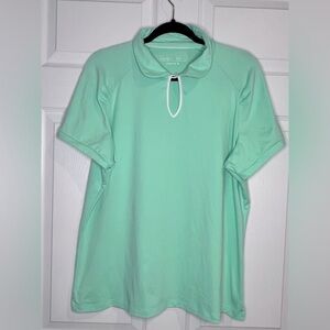 Lady Hagen Women’s Key Hole Neck Line w/Single Button - Mint Golf Polo - Size XL